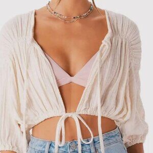 NWT Lotus & Luna Shrug Cream